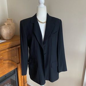 Burberry Vintage Black 3 Button Blazer